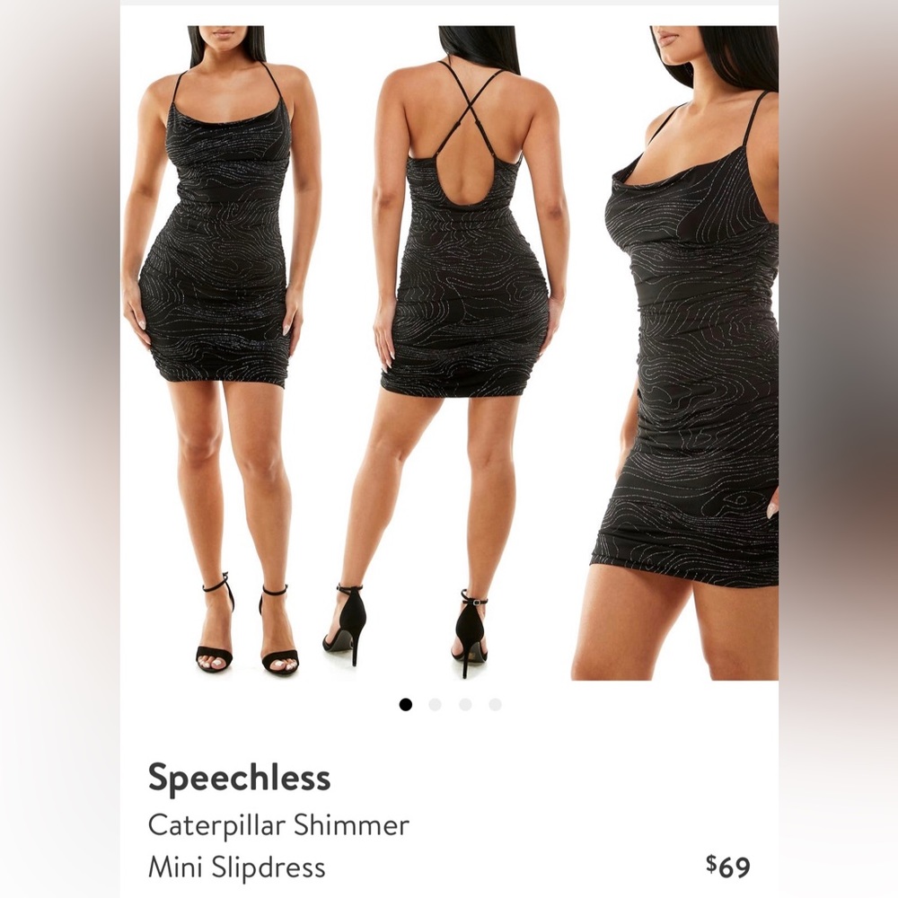 Speechless shimmer mini dress